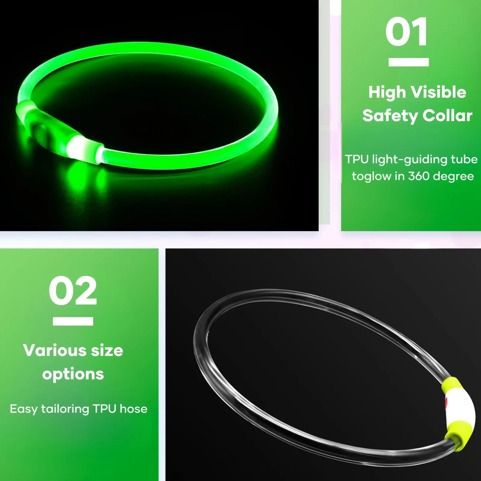 GlowPaws LED Halsband Oplaadbaar - Duke & Scoop