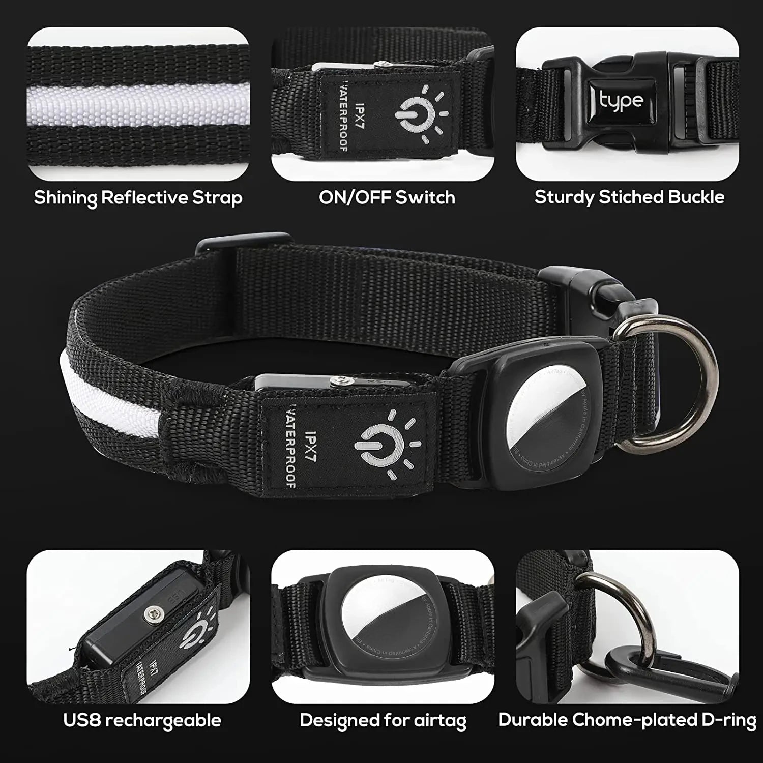 GlowTrack – LED GPS Halsband - Duke & Scoop