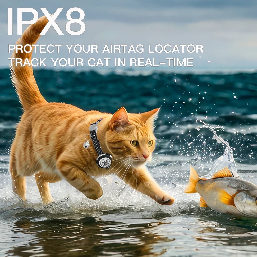 GPS Kattenhalsband met Airtag Houder & Reflectie - Duke & Scoop