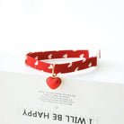 Halsband met Hartjes patroon & Bloem Hanger - Duke & Scoop
