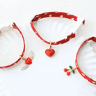 Halsband met Hartjes patroon & Bloem Hanger - Duke & Scoop