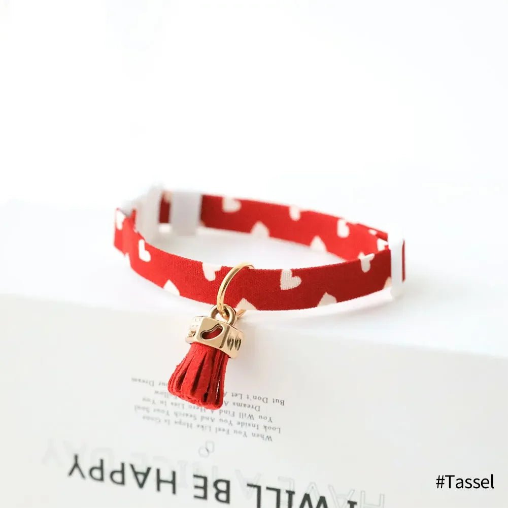 Halsband met Hartjes patroon & Bloem Hanger - Duke & Scoop