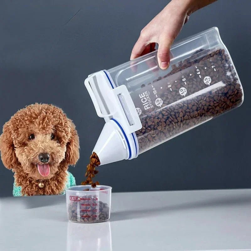 Honden - en Kattenvoer Container – Luchtdichte Plastic Opslagton - Duke & Scoop