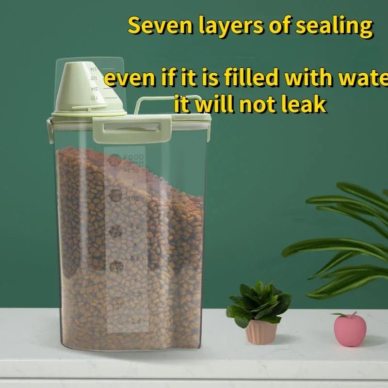 Honden - en Kattenvoer Container – Luchtdichte Plastic Opslagton - Duke & Scoop