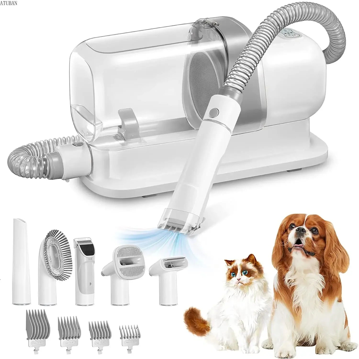 Honden Trimset – Stille Honden Tondeuse met Stofzuiger - Duke & Scoop