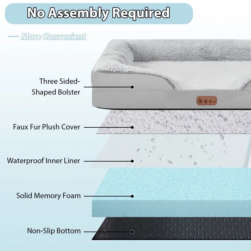 Hondenmand Groot Orthopedisch – Comfortabel Ademend Memory Foam Bed - Duke & Scoop