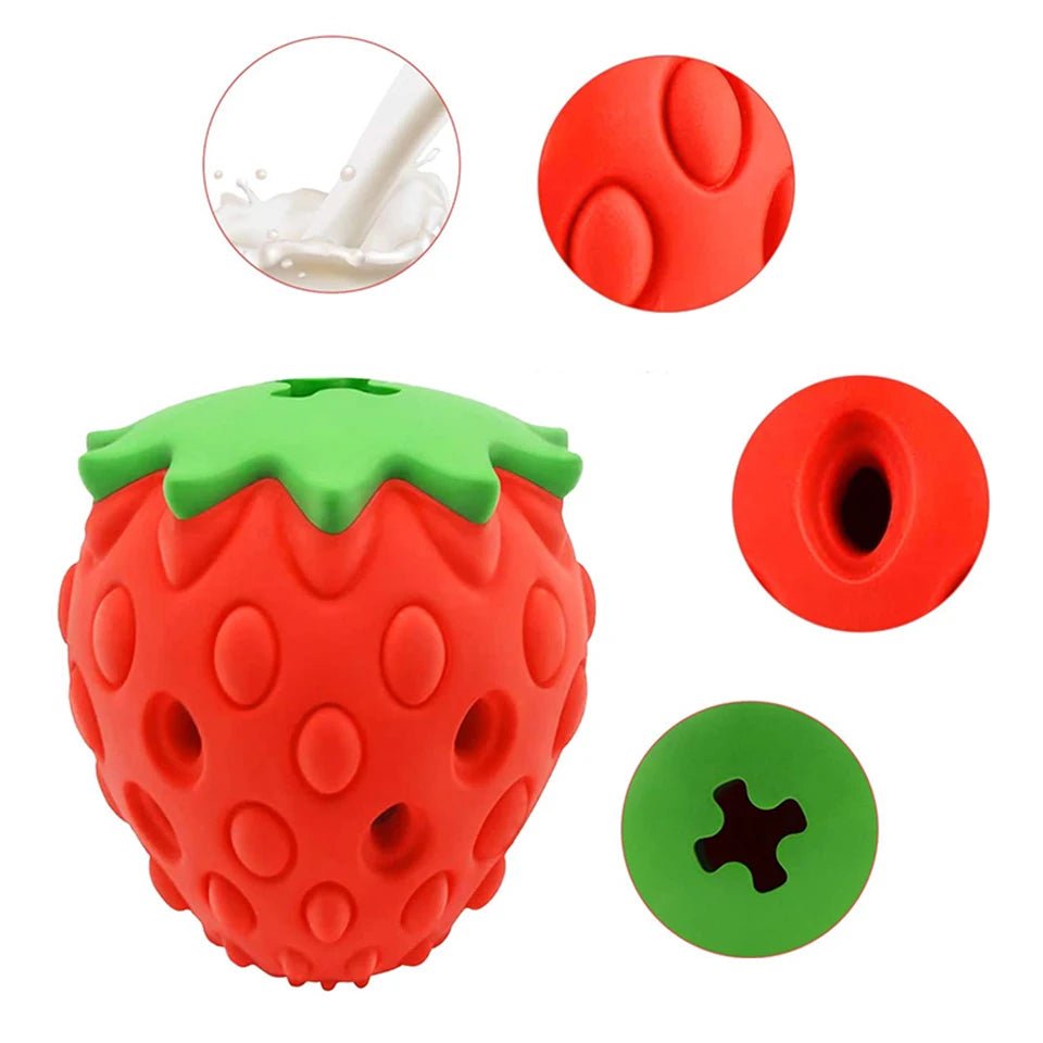 Hondenspeeltje Aardbei – Snackbal - Duke & Scoop