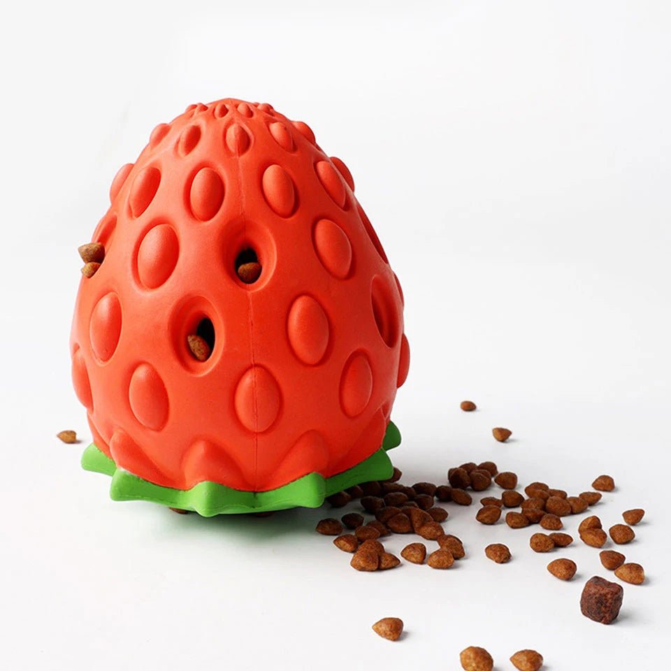 Hondenspeeltje Aardbei – Snackbal - Duke & Scoop