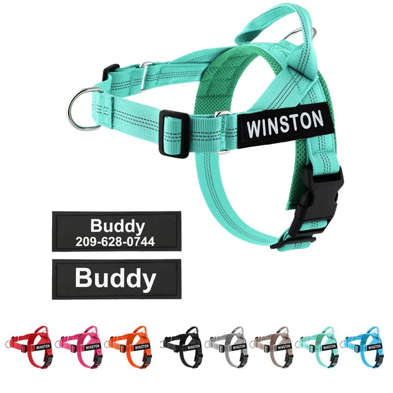 Hondentuig Reflecterend Verstelbaar – Gepersonaliseerd Harnas voor Wandelen - Duke & Scoop