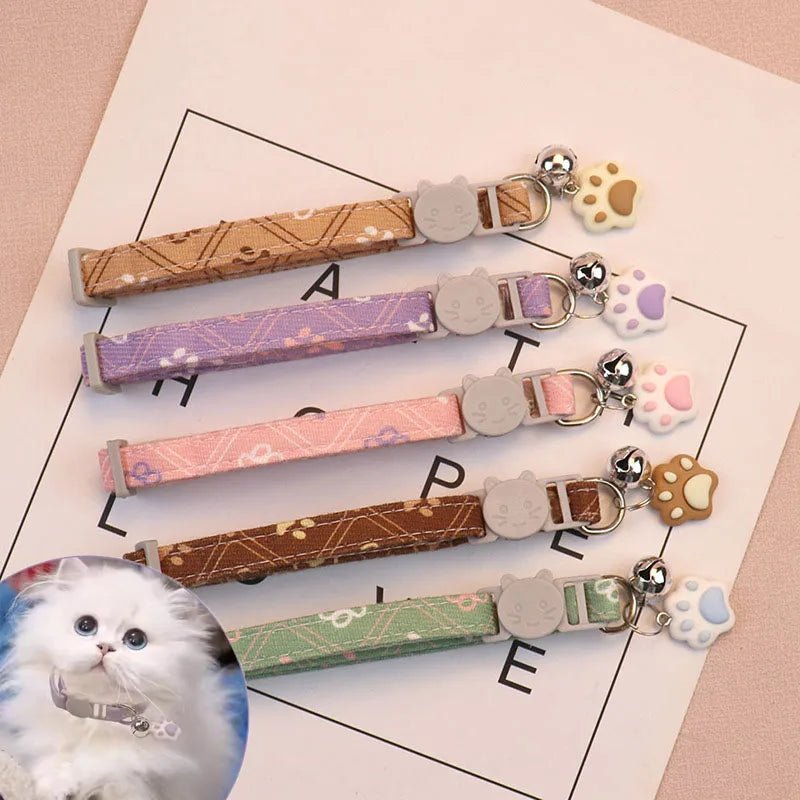 Kattenhalsband met Schattige Pootafdruk - Duke & Scoop