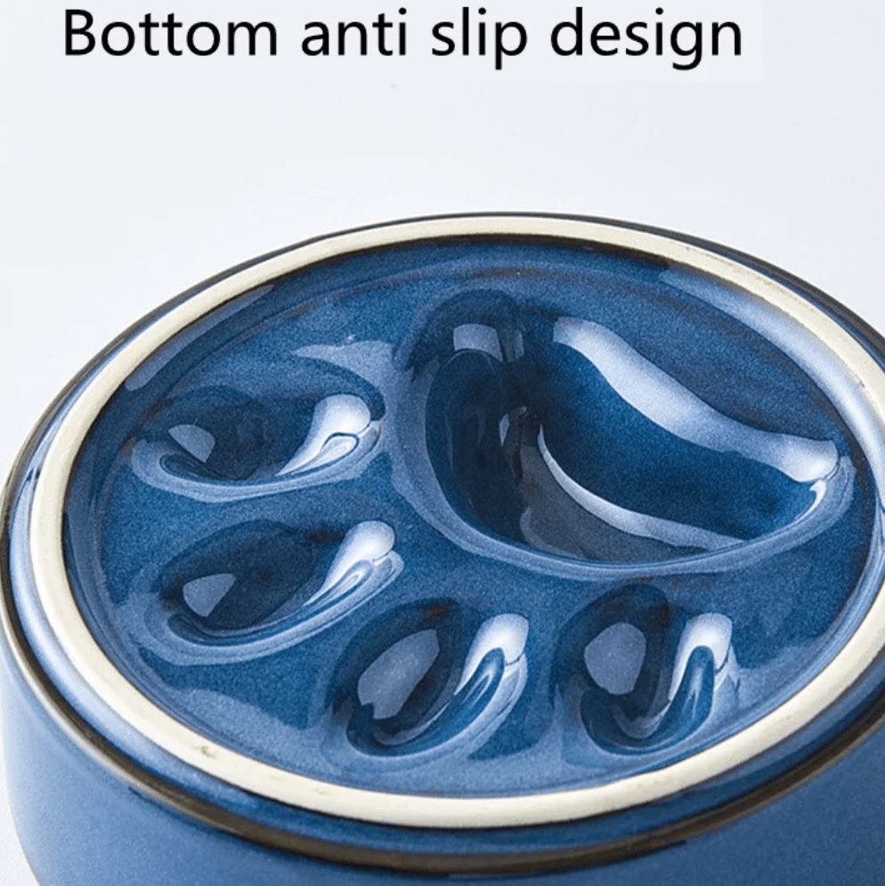 Keramische Anti - Schrok Voerbak met Hondenpoot - Duke & Scoop