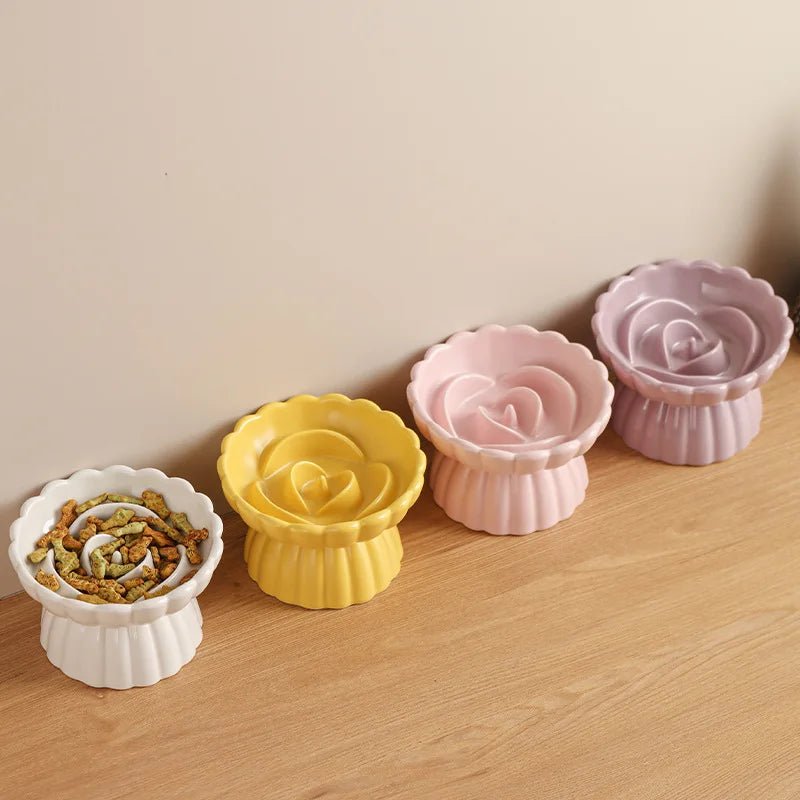 Keramische Slowfeeder Bloemvormige Voerbak - Duke & Scoop