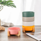 Keramische Voerbak met Houten Standaard - Duke & Scoop