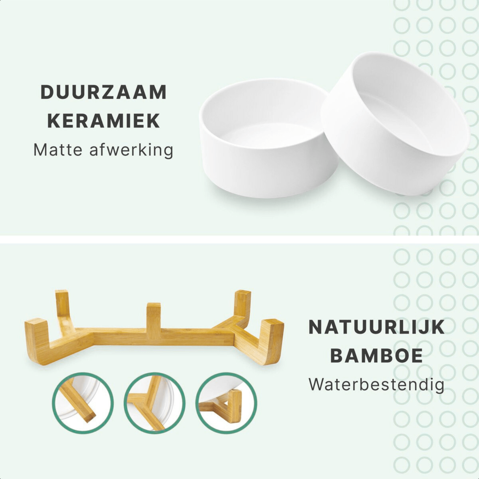 Keramische Voerbak - Set van 2 - Duke & Scoop