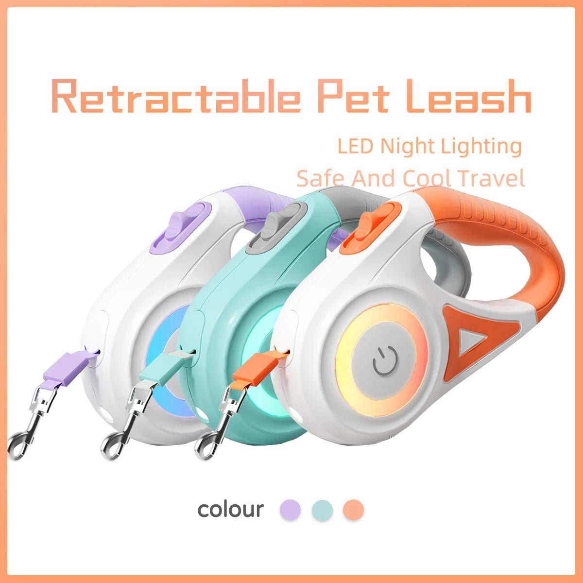Pecute Flexi Uittrekbare Hondenriem 10 Meter - Voor Honden Tot 50kg Met Reflectie