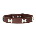 Leren Hondenhalsband met Botdecoratie - Duke & Scoop