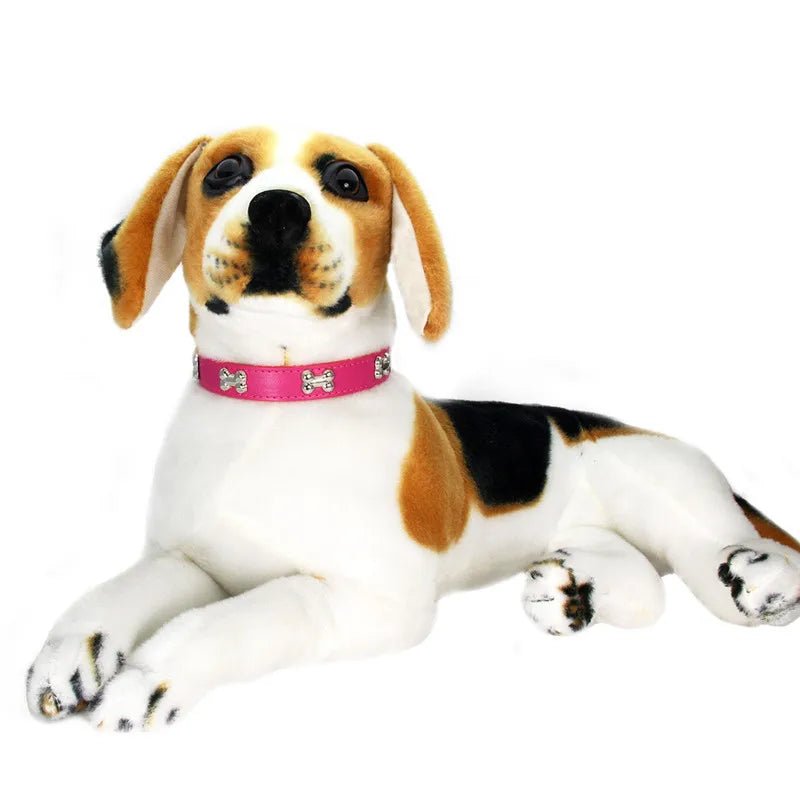 Leren Hondenhalsband met Botdecoratie - Duke & Scoop