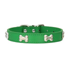 Leren Hondenhalsband met Botdecoratie - Duke & Scoop