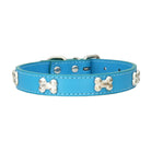 Leren Hondenhalsband met Botdecoratie - Duke & Scoop