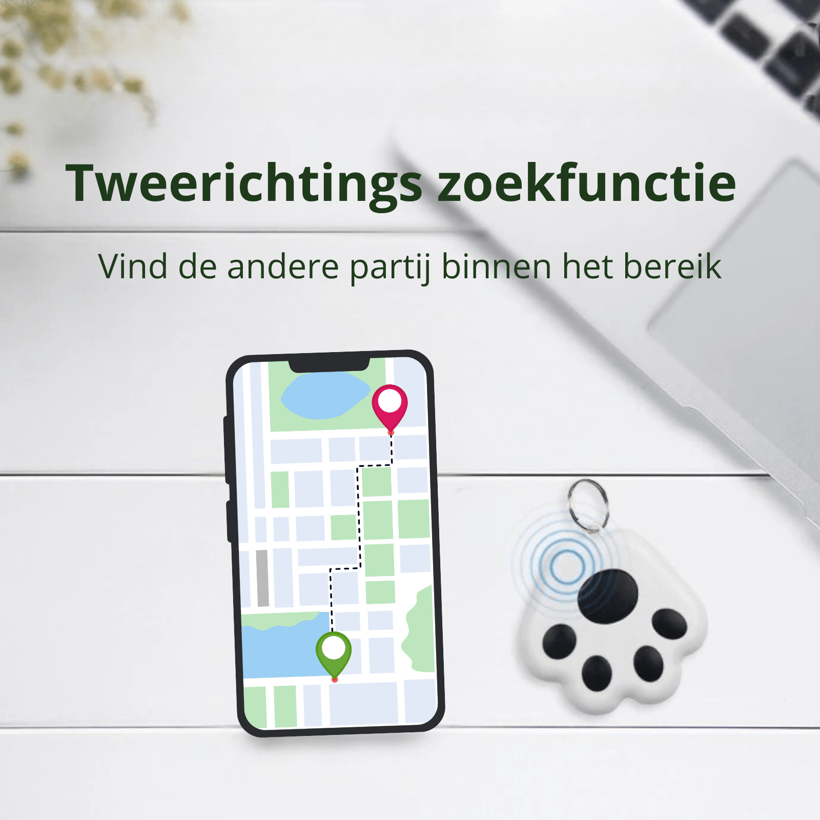 Mini Draadloze GPS Tracker voor Huisdieren - Duke & Scoop