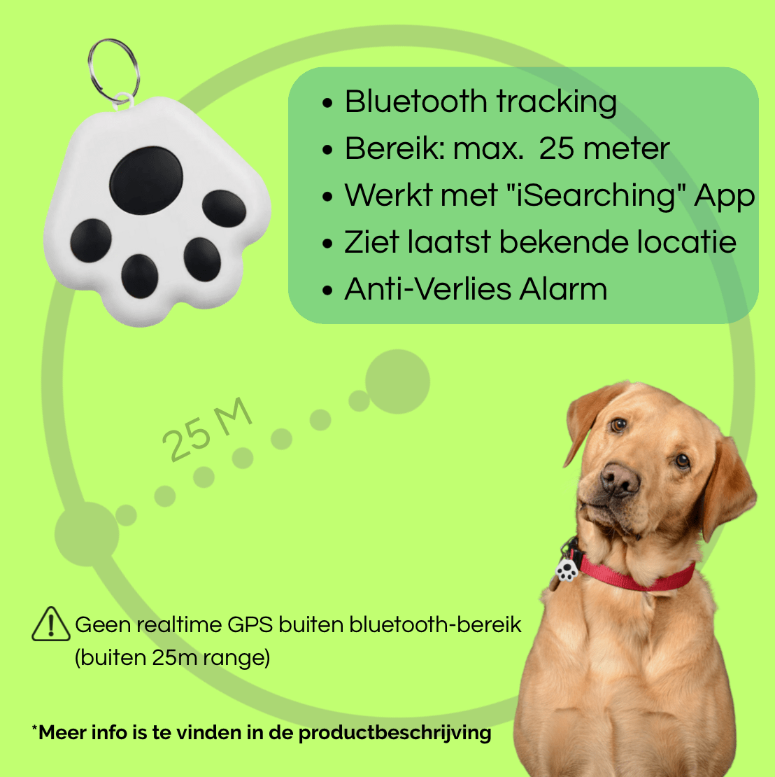 Mini Draadloze GPS Tracker voor Huisdieren - Duke & Scoop
