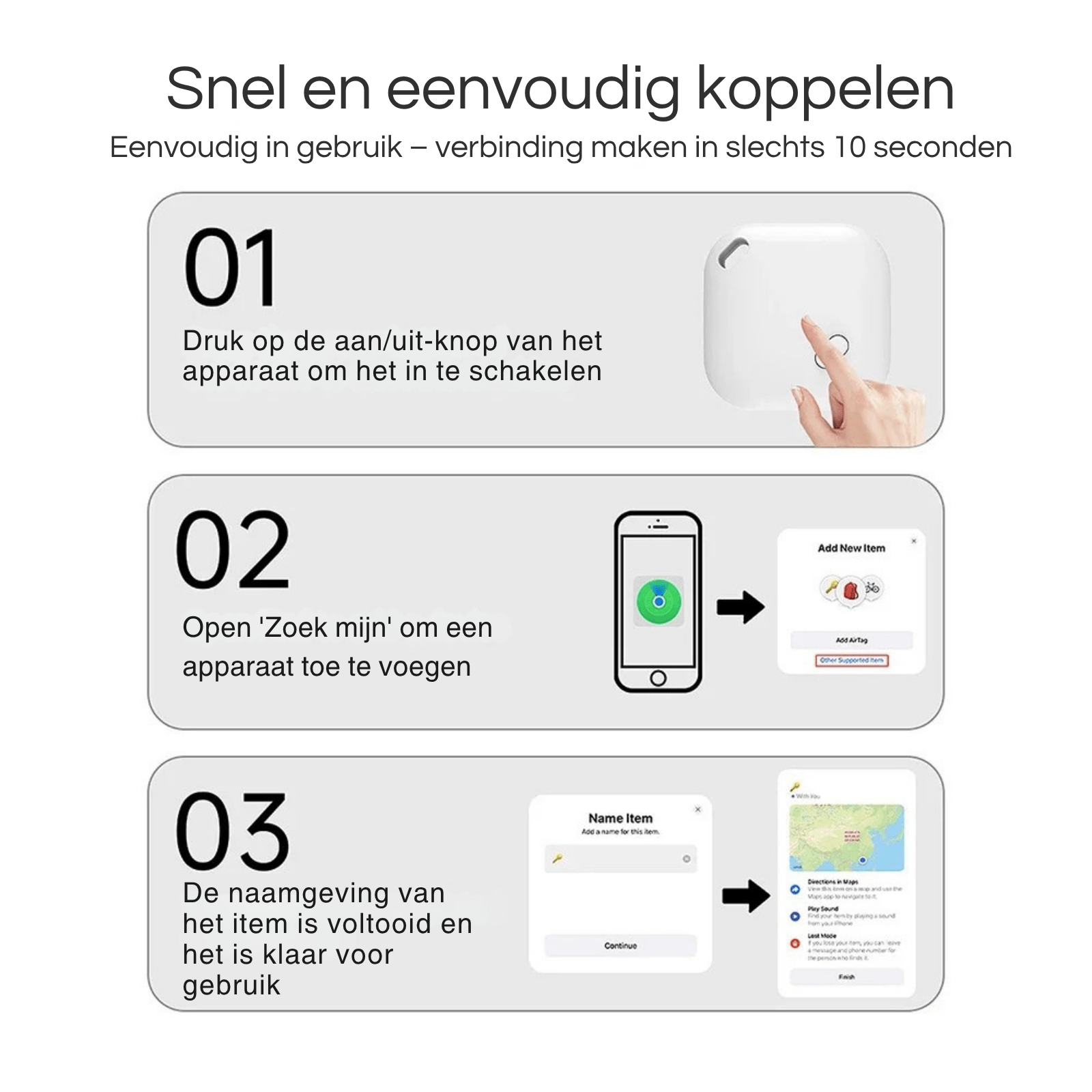Mini GPS Tracker Apple – Smart Bluetooth Tracker voor Huisdier - Duke & Scoop