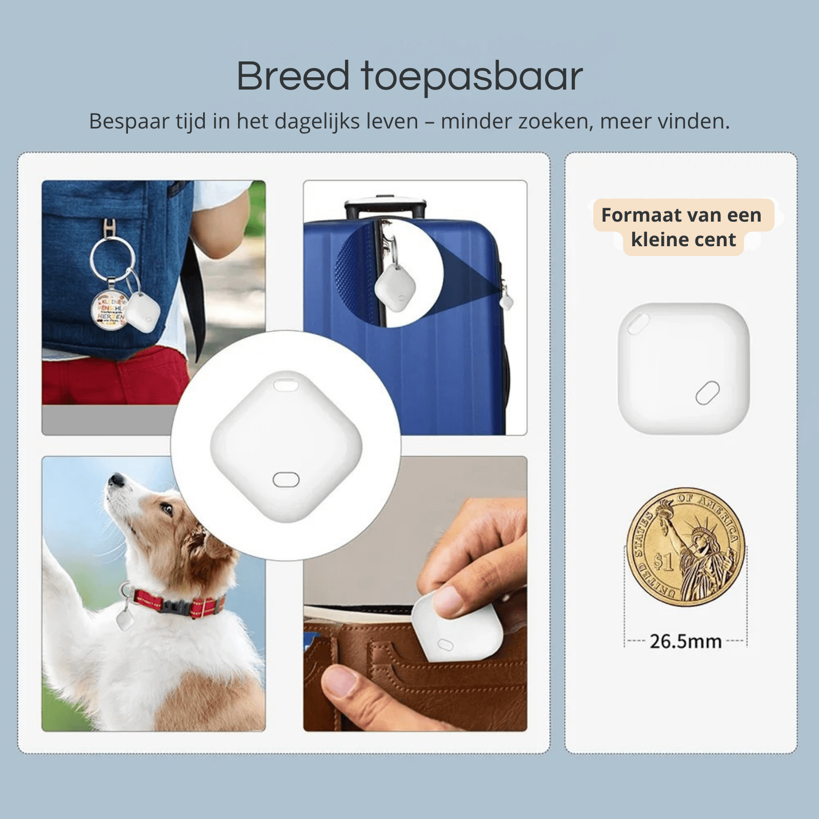 Mini GPS Tracker Apple – Smart Bluetooth Tracker voor Huisdier - Duke & Scoop
