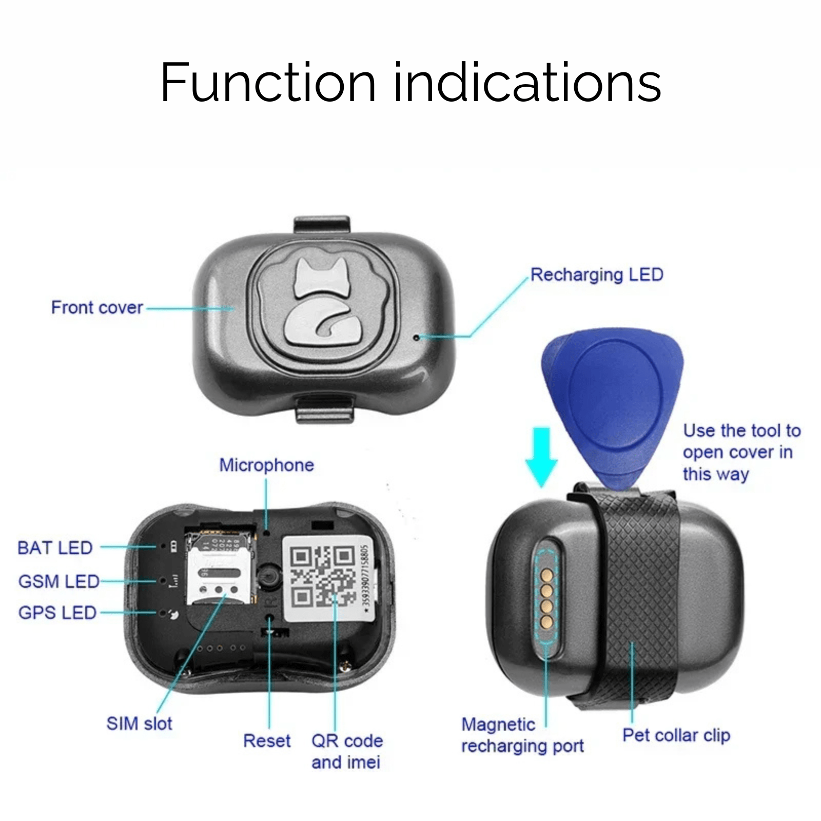 Mini GPS Tracker voor Honden en Katten – Waterdicht - Duke & Scoop