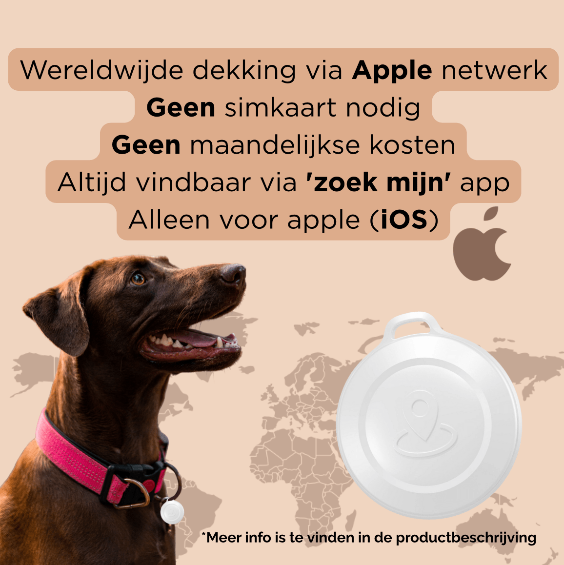 Mini GPS Tracker voor huisdieren - Duke & Scoop