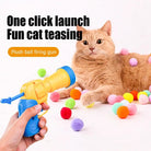 Mini Lanceerpistool Katten Speelgoed – Pluche Balletjes - Duke & Scoop