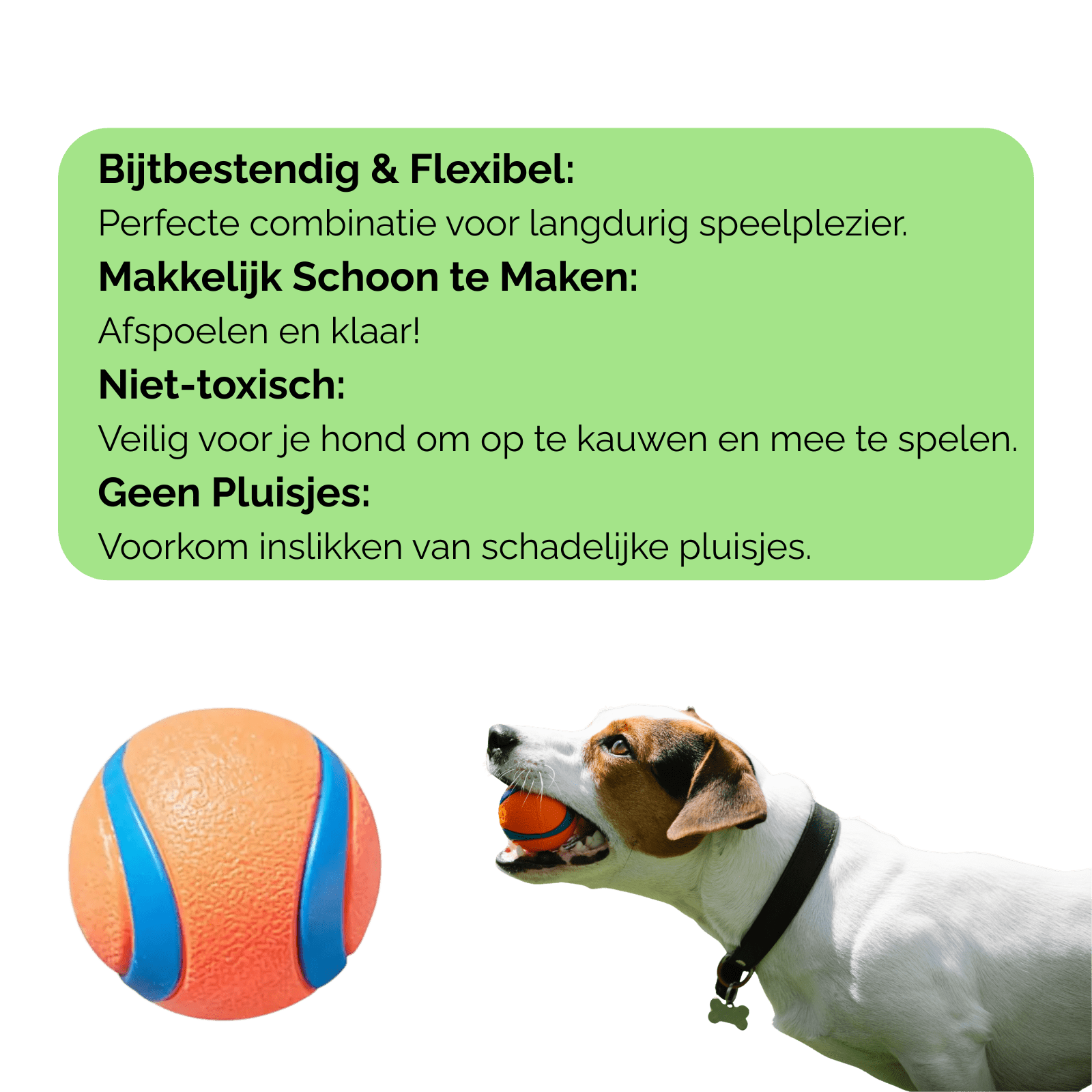 Onverwoestbare Hondenbal Oranje - Duke & Scoop