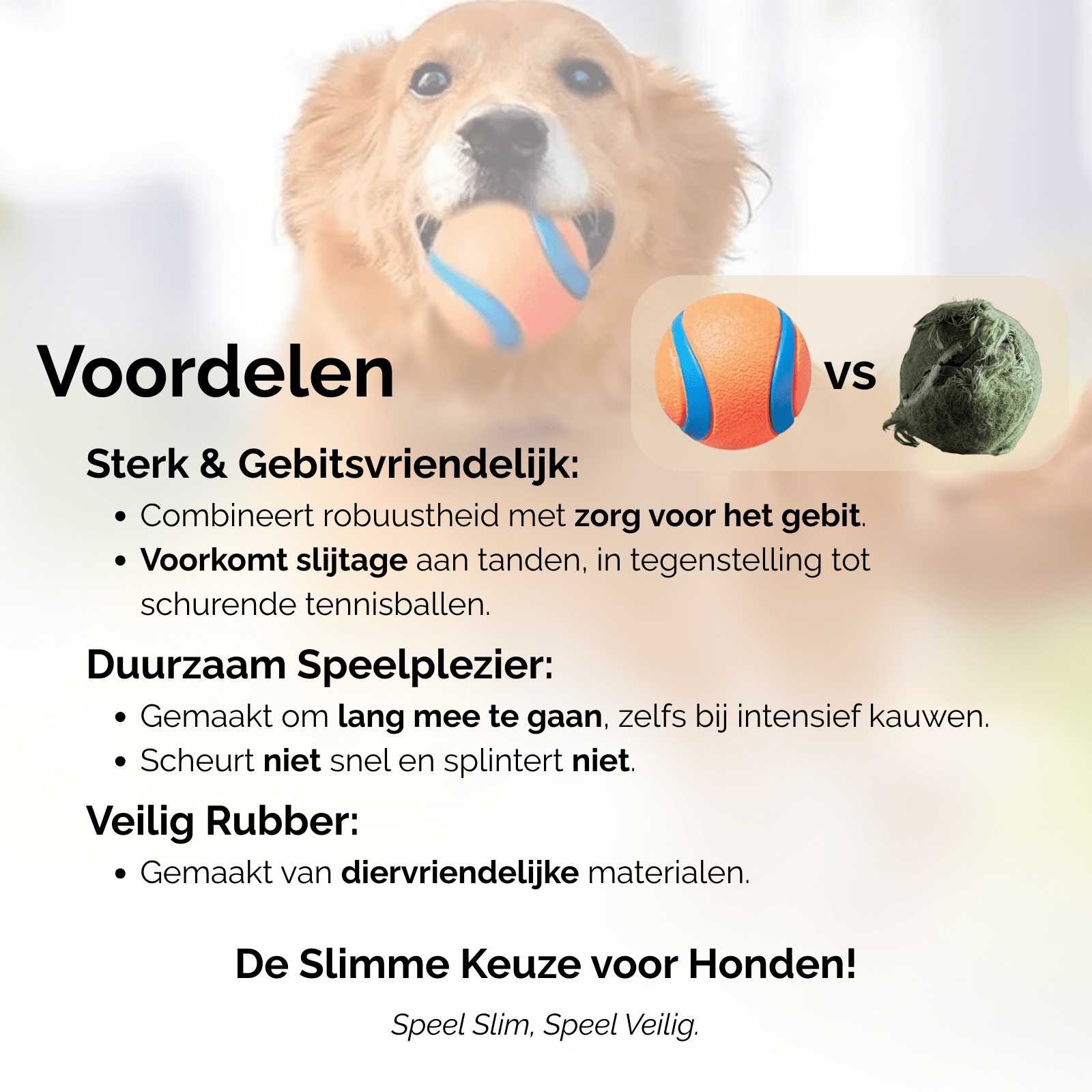 Onverwoestbare Hondenbal Oranje - Duke & Scoop