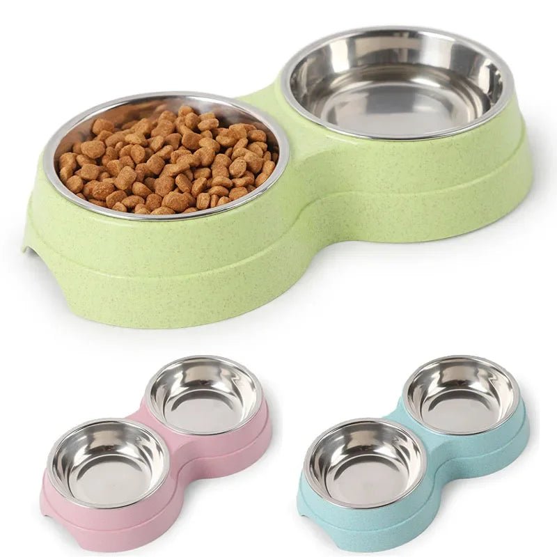 PawPerfect Dubbele RVS Voerbak voor Hond & Kat - Duke & Scoop