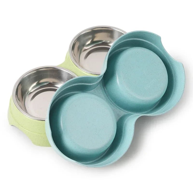 PawPerfect Dubbele RVS Voerbak voor Hond & Kat - Duke & Scoop