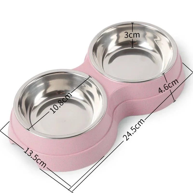 PawPerfect Dubbele RVS Voerbak voor Hond & Kat - Duke & Scoop