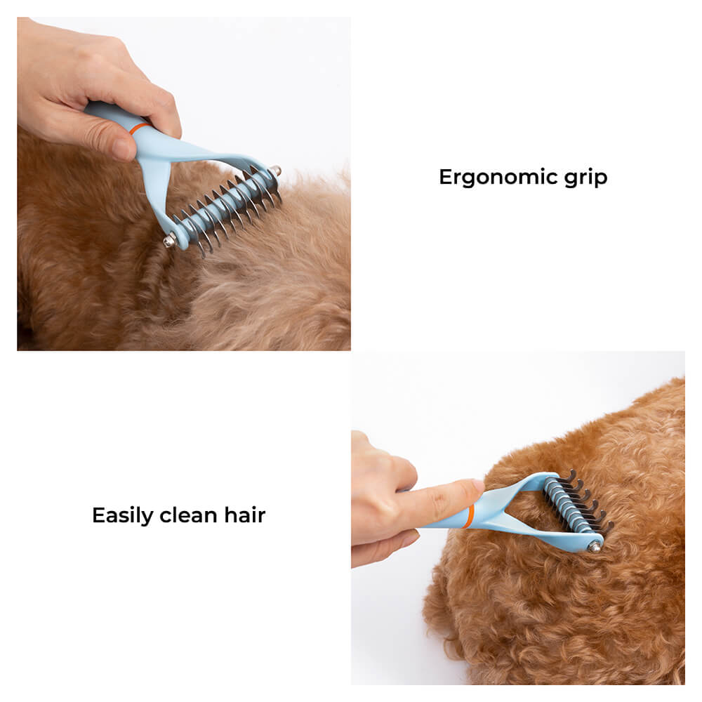 Pet Safe Dematting Kam met Dubbele Bladen - Duke & Scoop