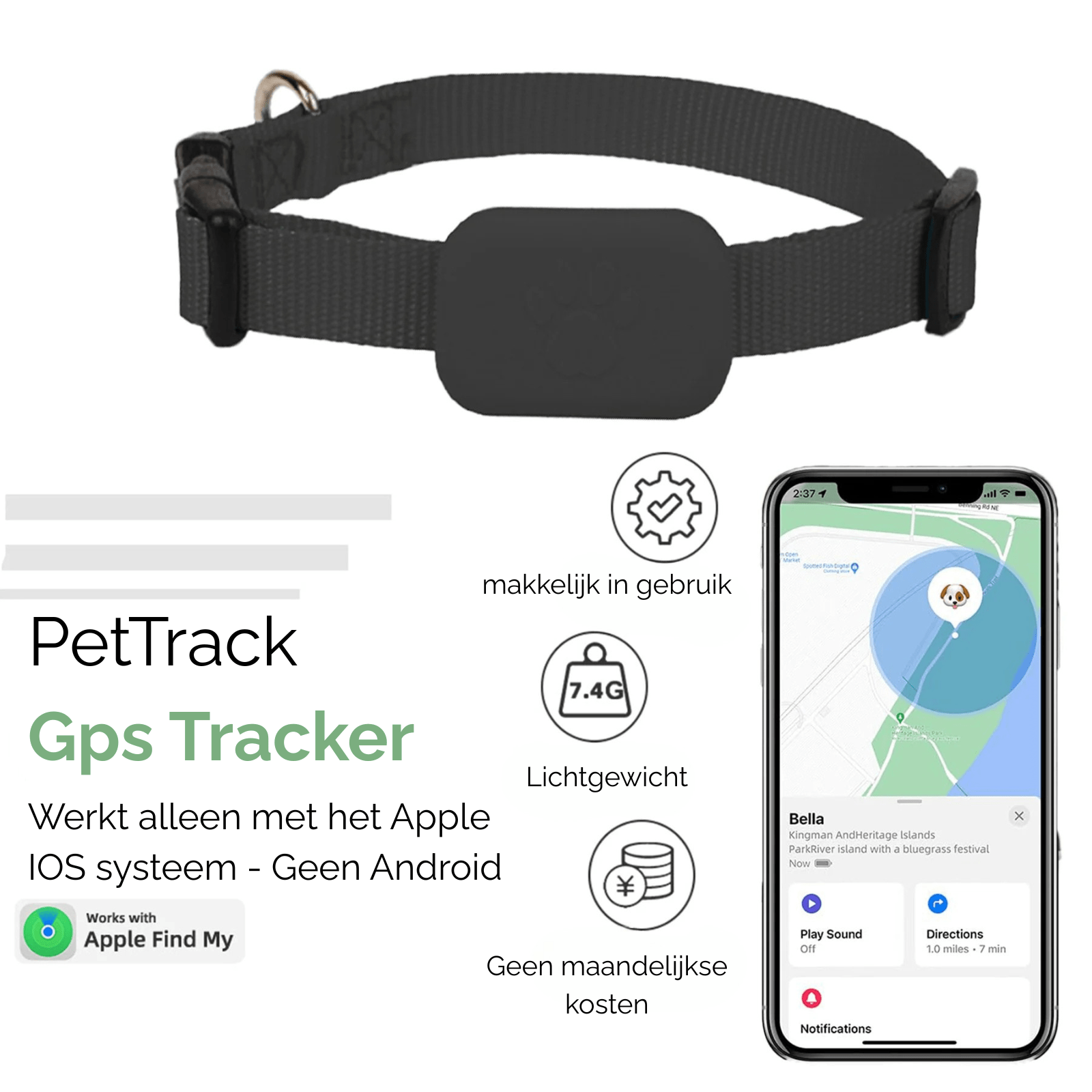 PetTrack - GPS Tracker Voor IOS - Duke & Scoop