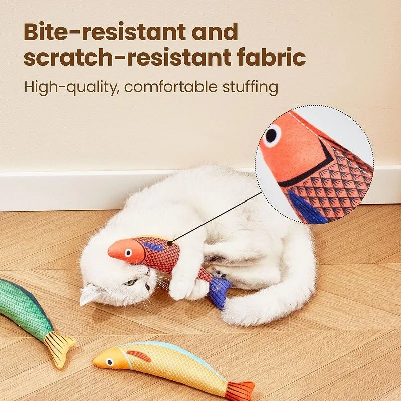 Pluche Katten Speelgoed Vis – Realistisch & Met Geluid - Duke & Scoop