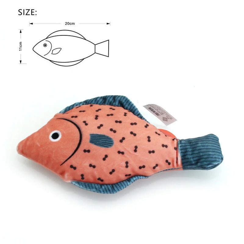 Pluche Katten Speelgoed Vis – Realistisch & Met Geluid - Duke & Scoop