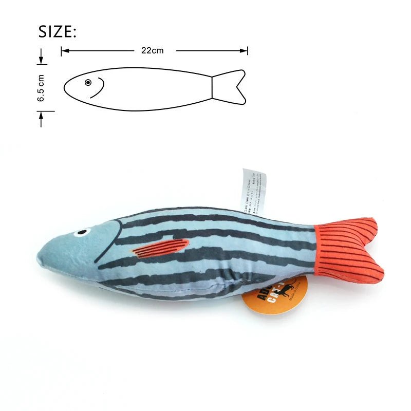 Pluche Katten Speelgoed Vis – Realistisch & Met Geluid - Duke & Scoop