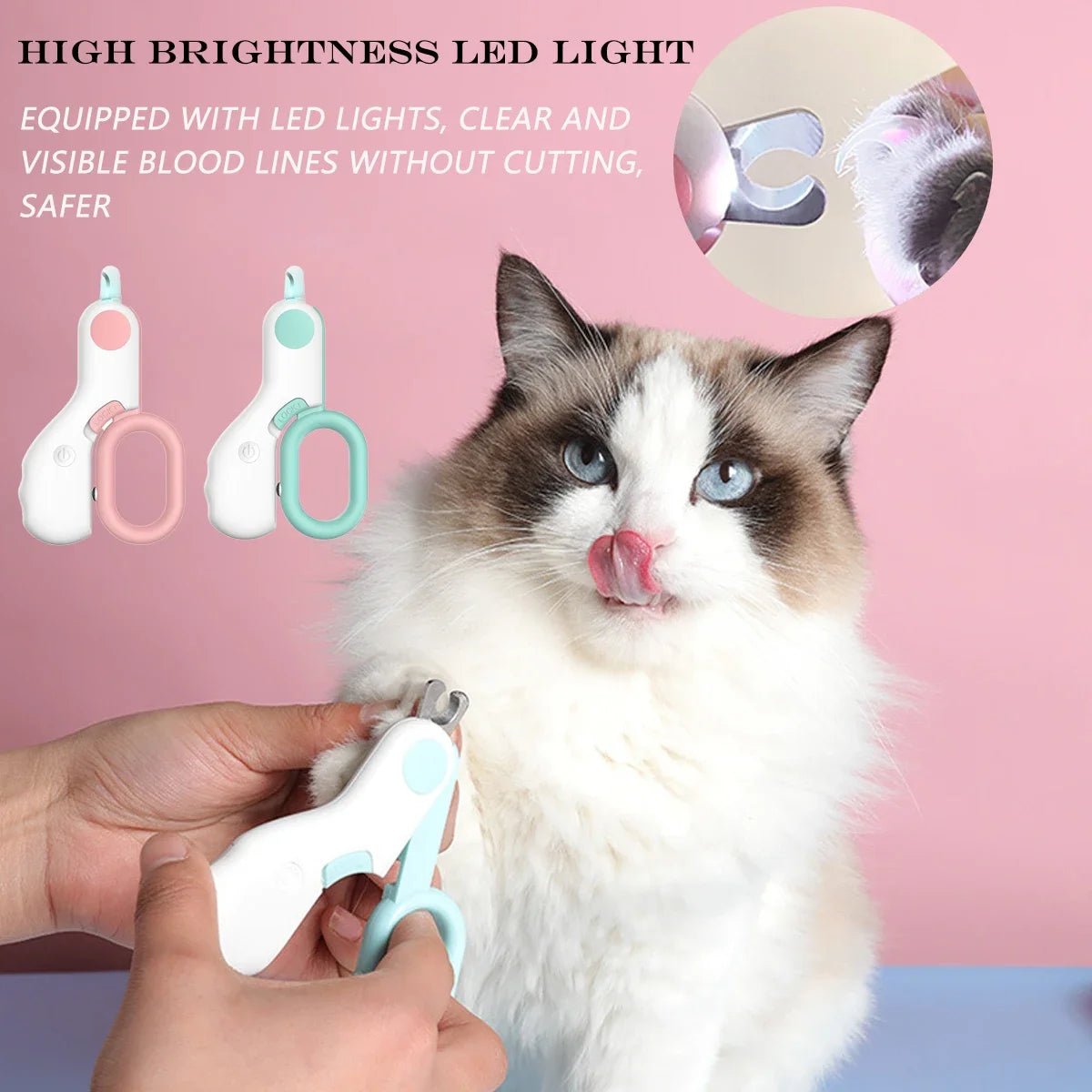 Professionele LED Nageltang voor Katten - Duke & Scoop