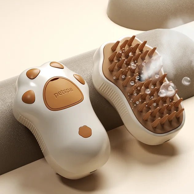 PuffiCare – 3 - in - 1 Stoomborstel voor Kat & Hond - Duke & Scoop