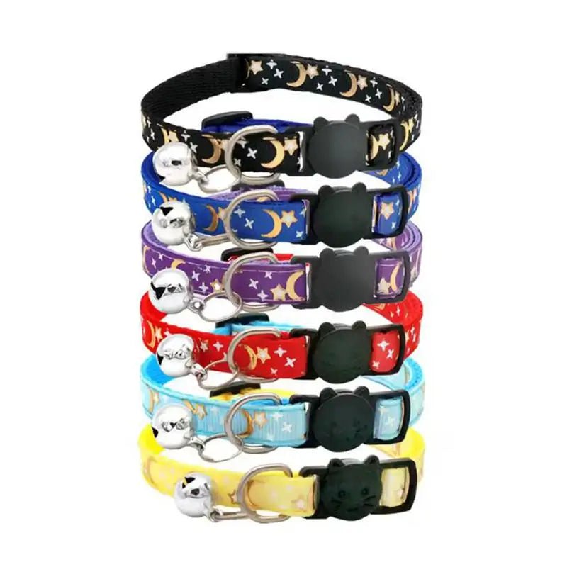 Reflecterende Kattenhalsband met Sterren & Maan - Duke & Scoop