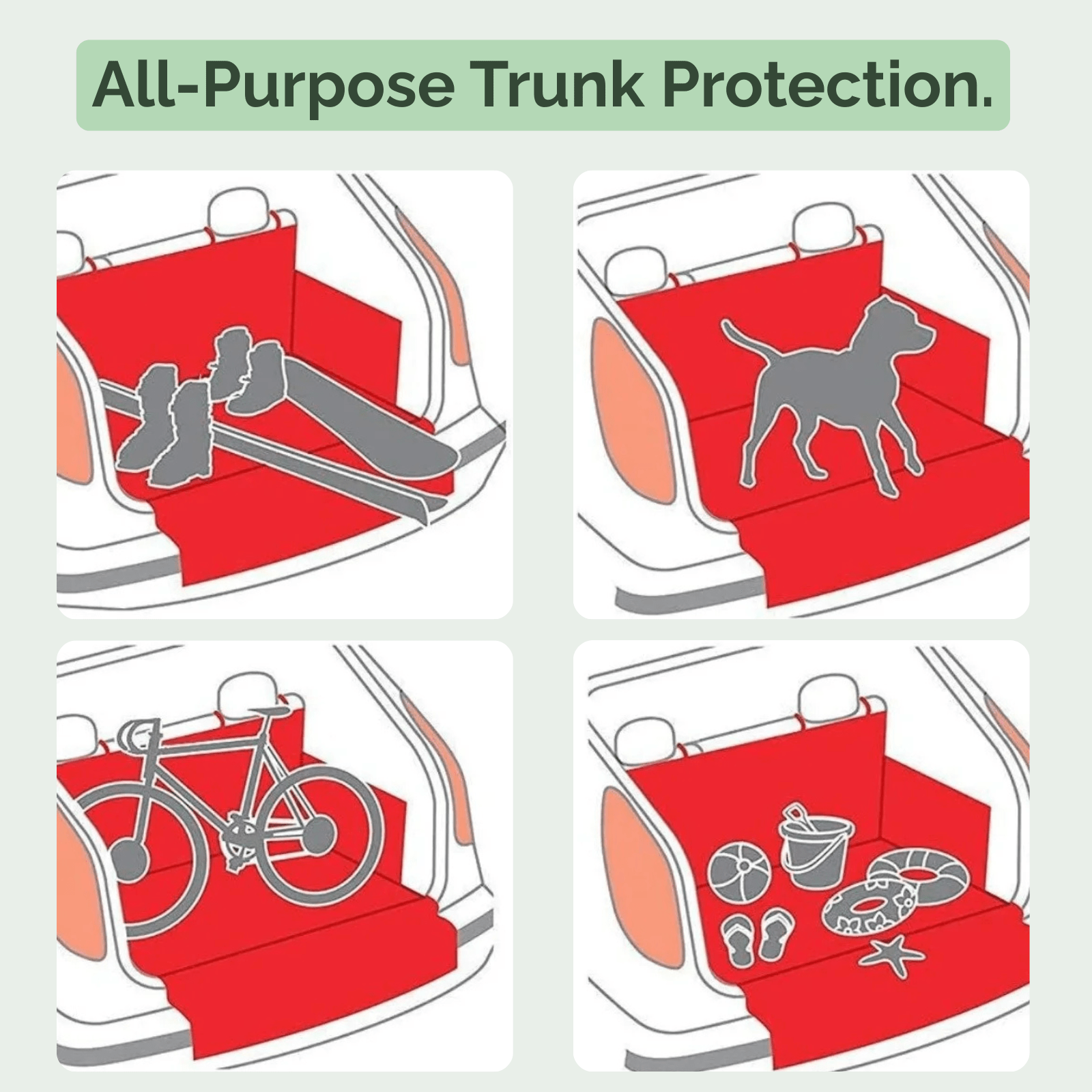RidePaw Waterdichte Autohoes voor Achterbak - Duke & Scoop