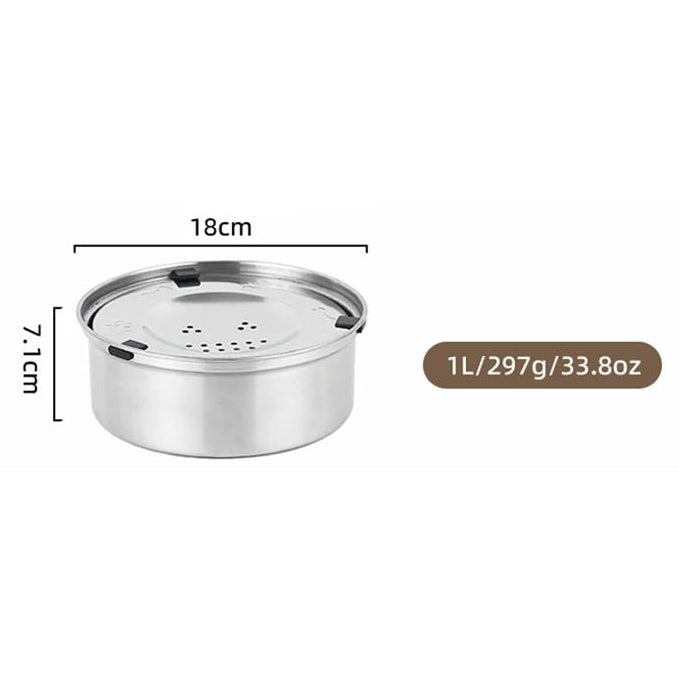 RVS Anti - Mors Waterbak voor Honden – 1L of 3L - Duke & Scoop