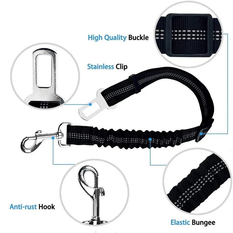 SafePup – Elastische Autogordel voor Honden - Duke & Scoop