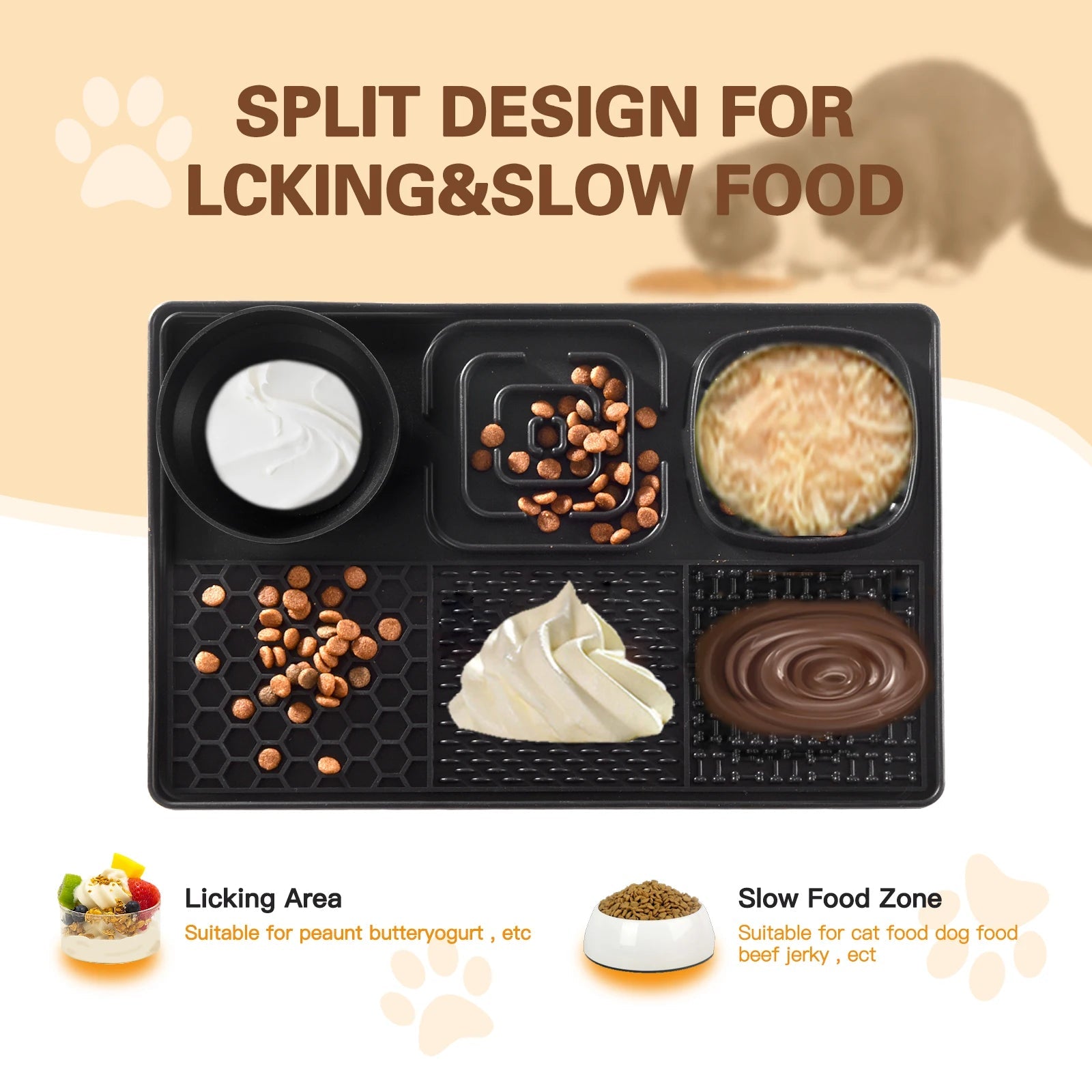 Siliconen Likmat - Slowfeeder voor Natvoer of Snacks - Duke & Scoop