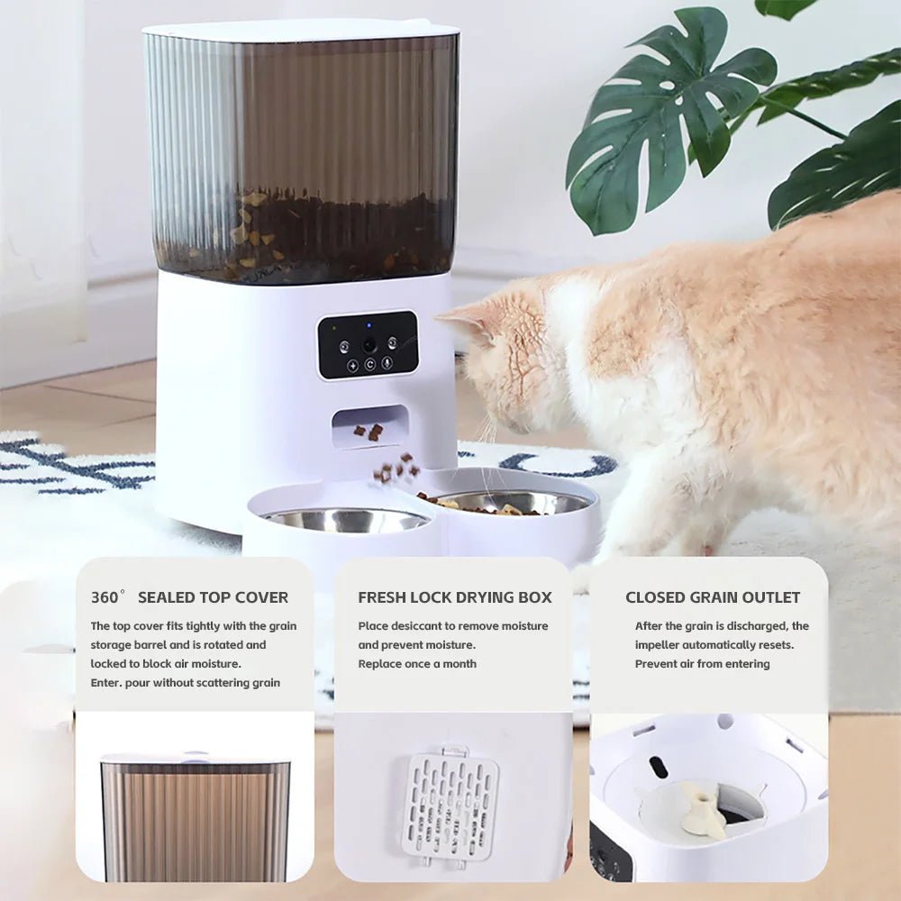 Slimme Automatische Diervoeder 5L met Camera & Voice Recorder - Duke & Scoop