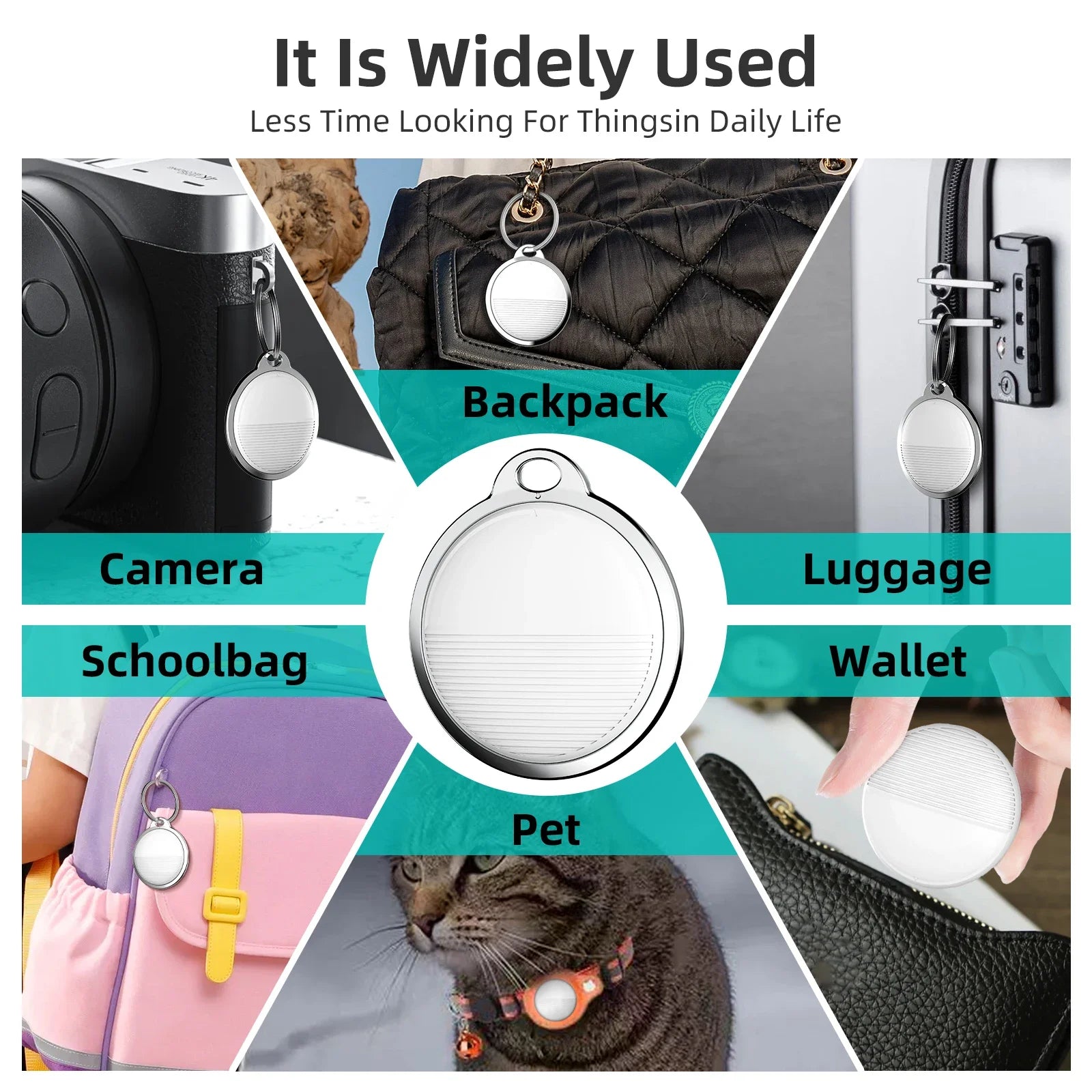 SmartTag iOS Mini Tracker en Halsband met SmartTag houder - Duke & Scoop