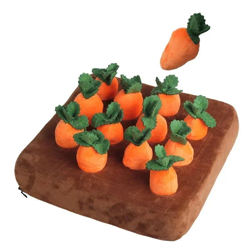 Snuffelmat met Pluche Wortels – Interactief Hondenspeelgoed - Duke & Scoop